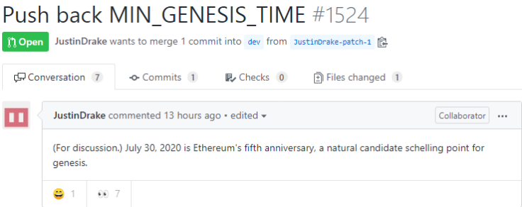 Justin Drake Proposes the Genesis Block Date for Ethereum 2.0