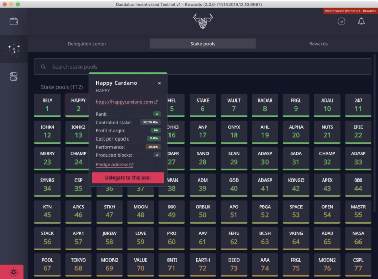 The Daedalus Rewards wallet