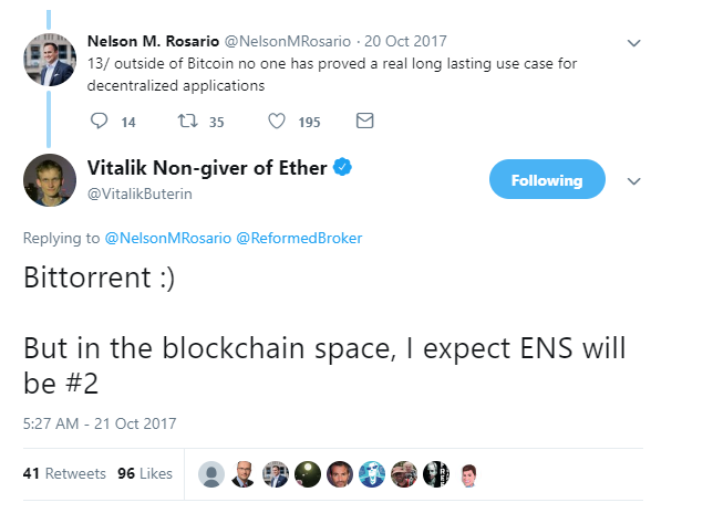 Is ETH rising because Vitalik’s 2017 BitTorrent tweet got huge attention over the weekend?