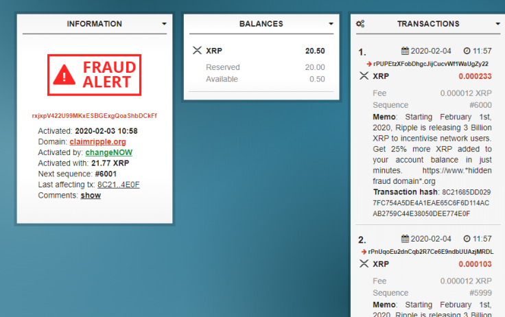 XRP scam