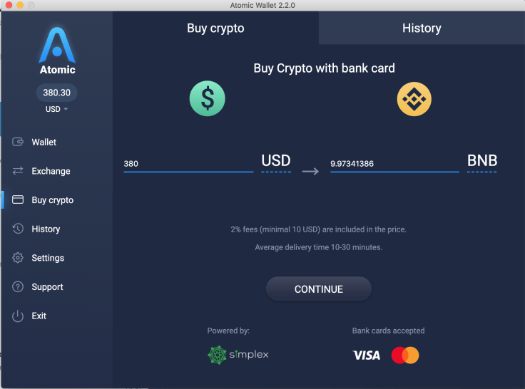 Getting crypto for fiat is now easy