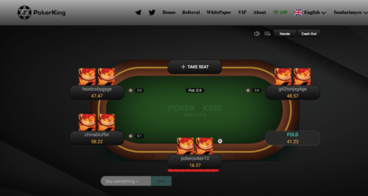 Hold’em PokerKing interface