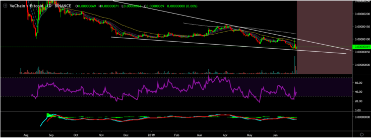 VeChain in the 5th wave ending diagonal