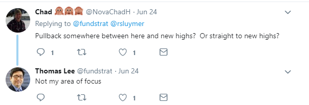 Lee posted a forecast from the chief technical analyst of Fundstrat