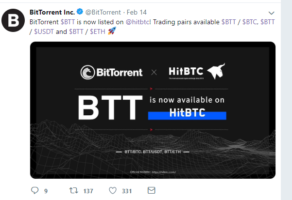 Recent BTT listings