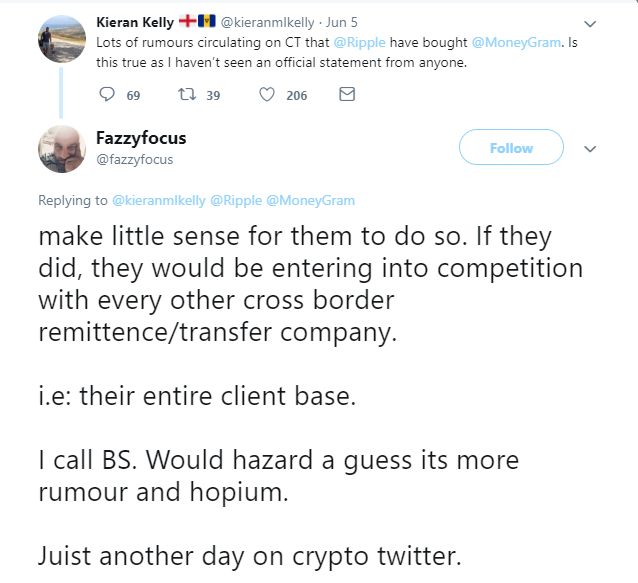 No sense in Ripple acquiring MoneyGram