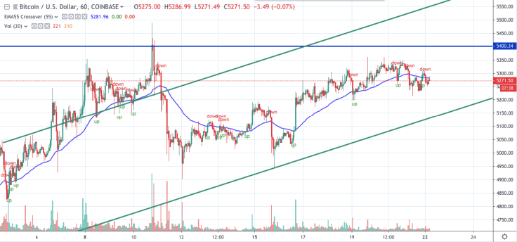 BTC/USD chart by tradingview