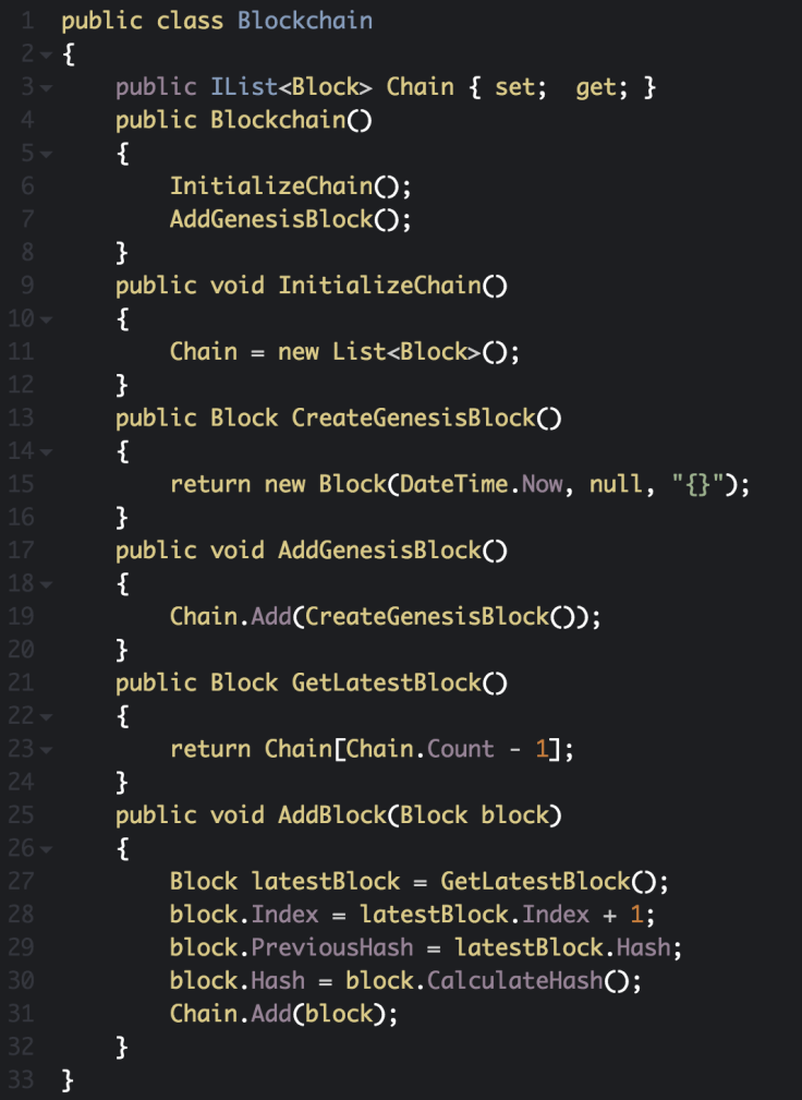C# blockchain