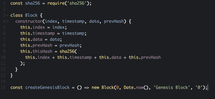  JavaScript genesis block