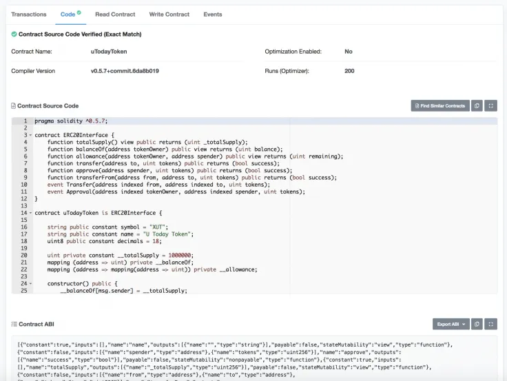 Verifying the smart contract