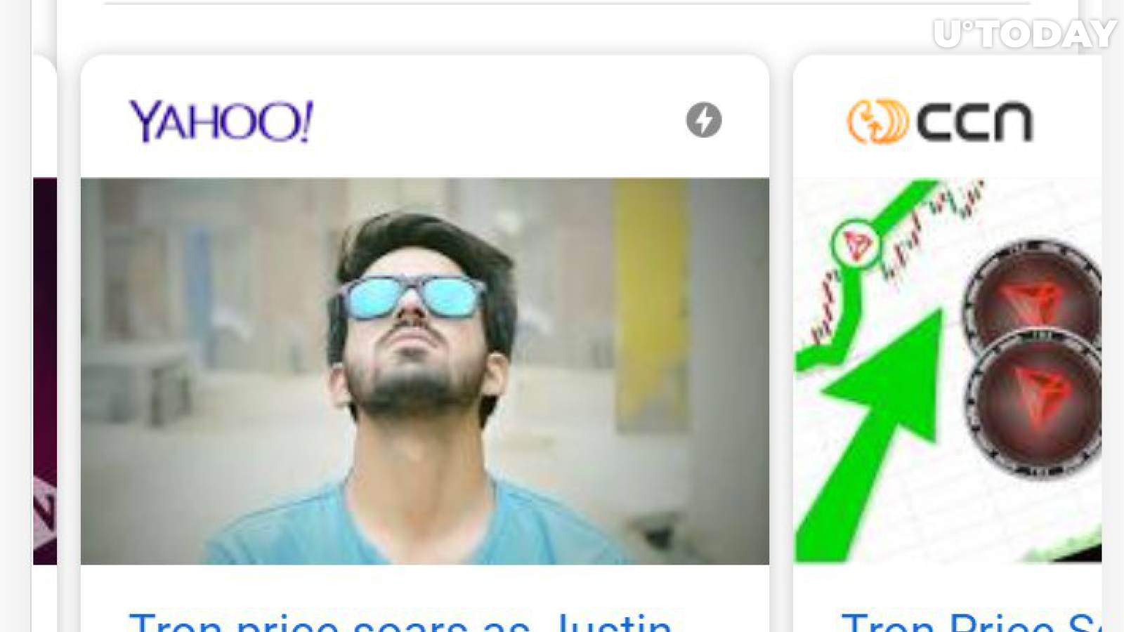 The āTron priceā search results