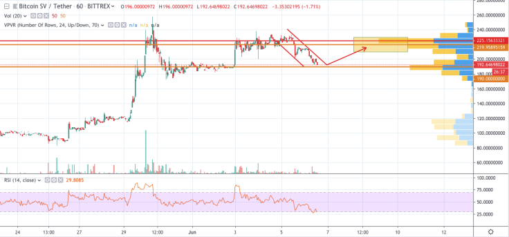 BSV/USD chart by TradingView