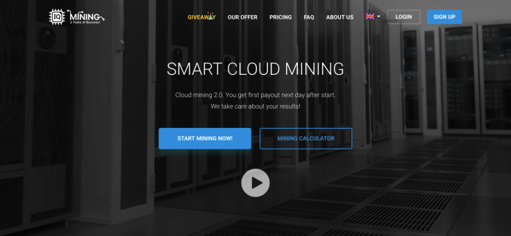 IQ Mining website interface