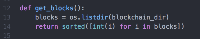 Function for getting blocks