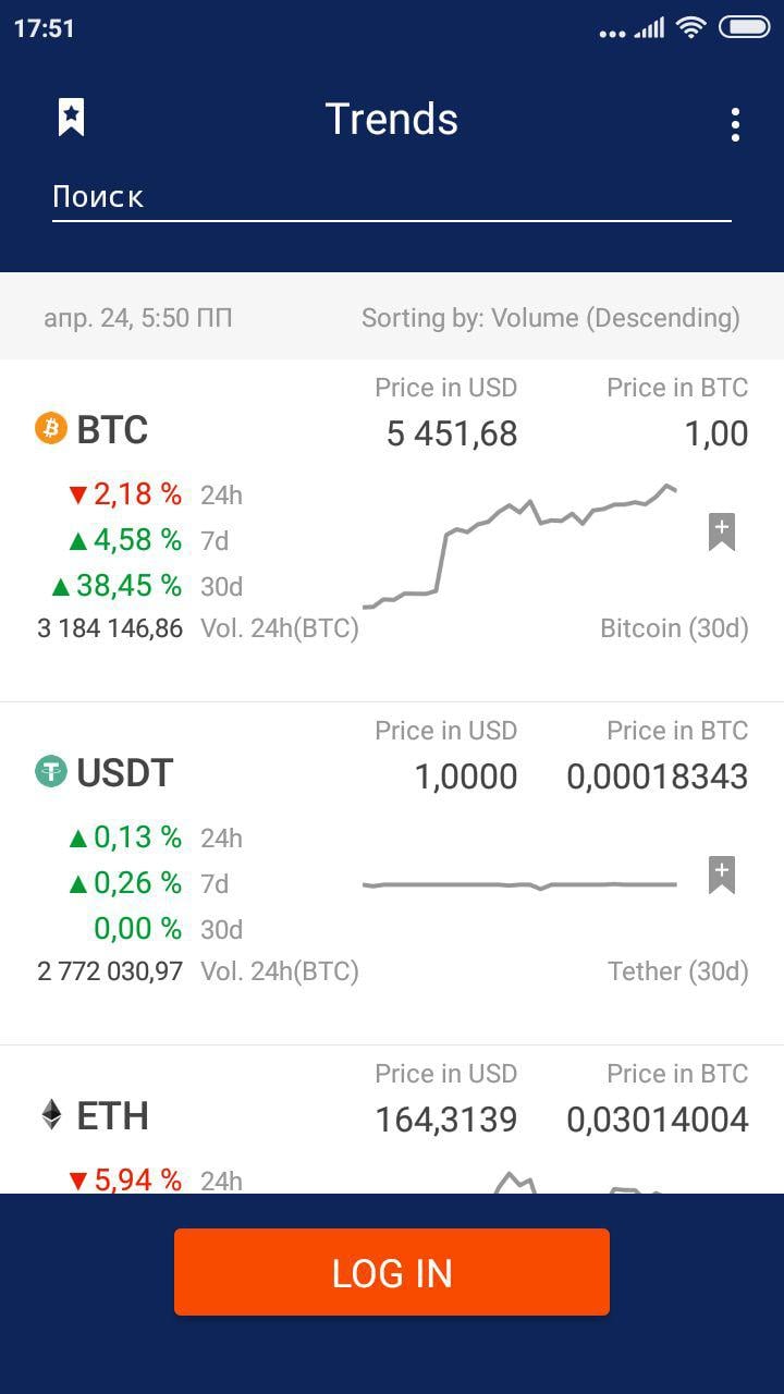 CoinTracking interface