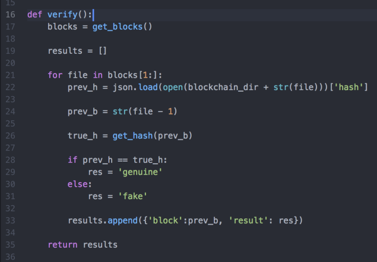 Block verification