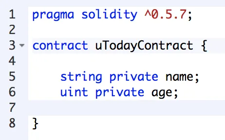 A private string and an integer