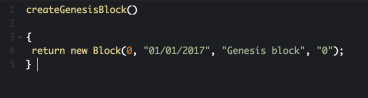 C++ genesis block