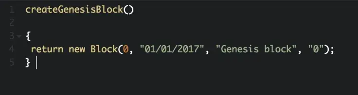 C++ genesis block