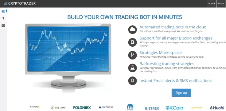 Cryptotrader web interface