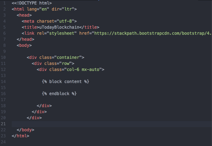 First page in html