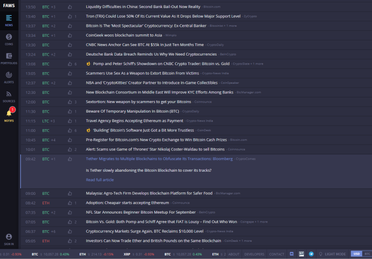 Faws news aggregator