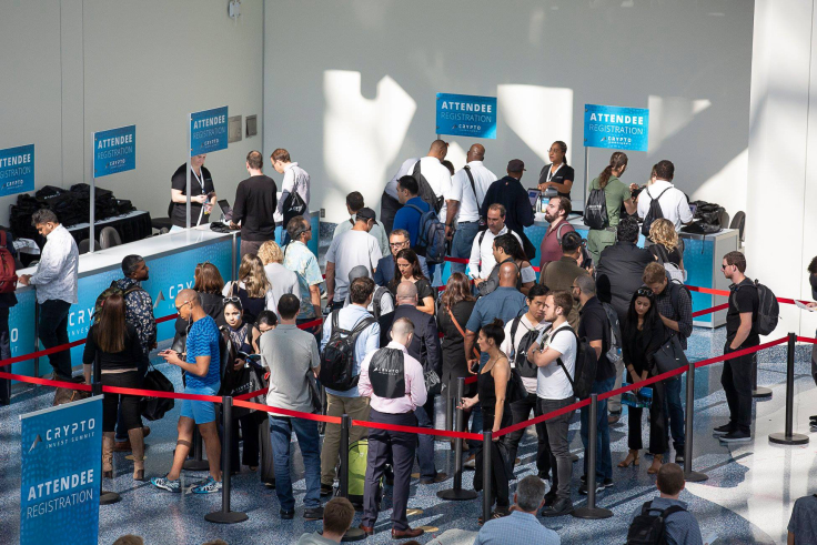 Attendee registration at the Summit