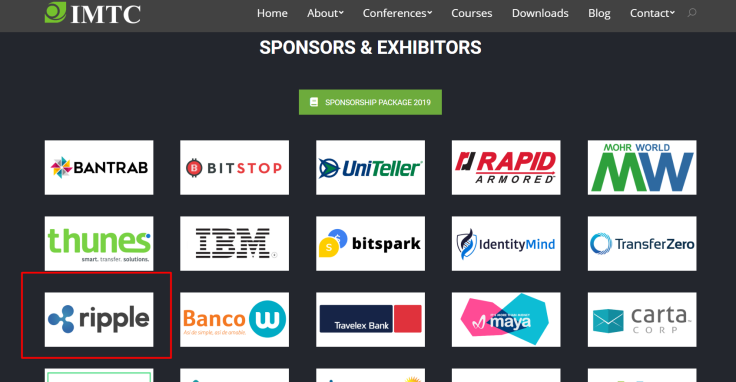 Ripple to sponsor IMTC World 2019 event