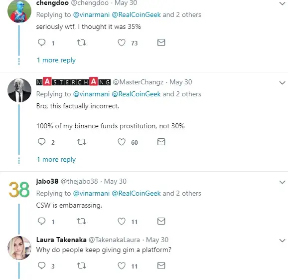 The community took Craig Wright’s words with ridicule