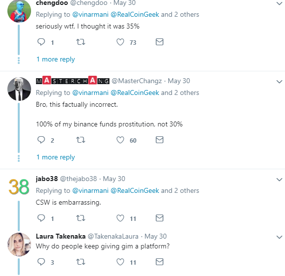 The community took Craig Wright’s words with ridicule