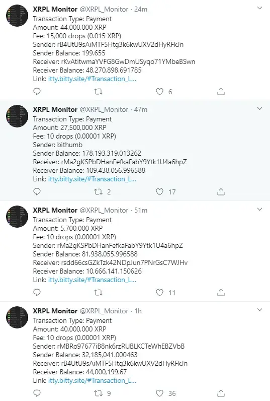 XRP transactions