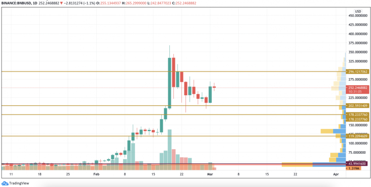 BNB/USD chart by TradingView