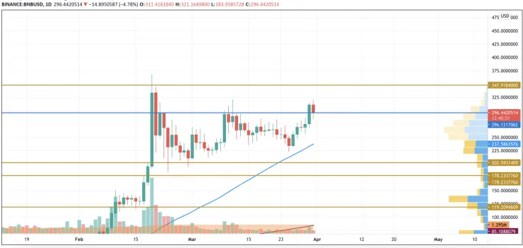 BNB/USD chart by TradingView