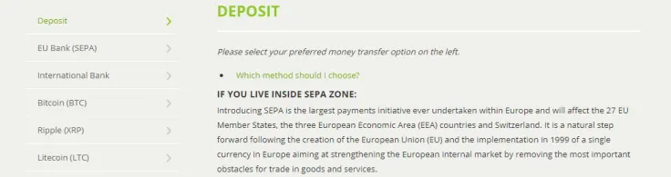 deposit