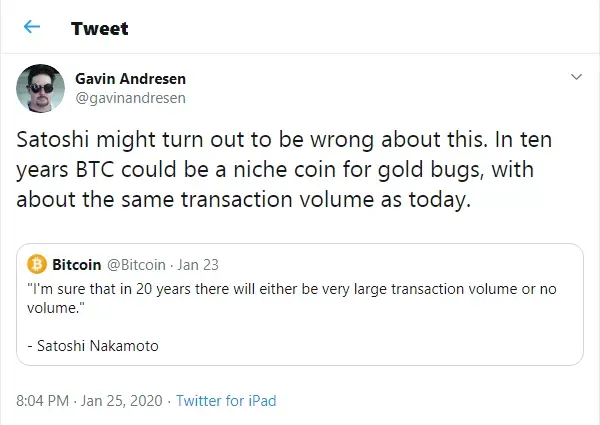 Gavin Andresen: Satoshi might have been wrong