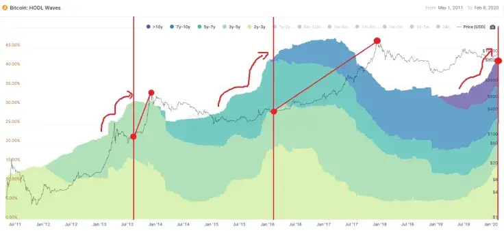 Bitcoin HODL Wawes