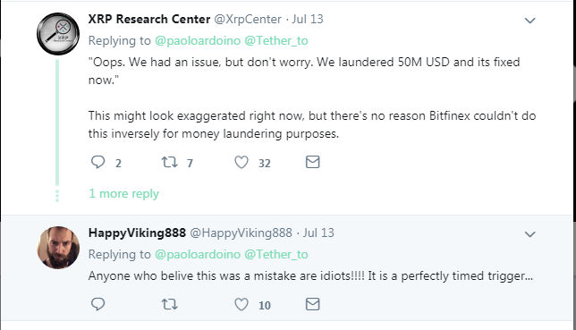 Twitter users comments