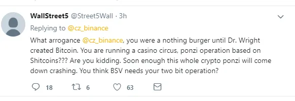 Binance's CZ Threatens to Delist BSV, Responding to Craig Wright's Letter to Sue Hodlonaut for Libel