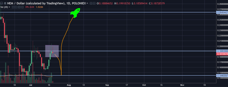 XEM/USD daily chart
