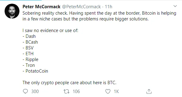 Peter McCormack: Ripple is as valuable as Potato Coin