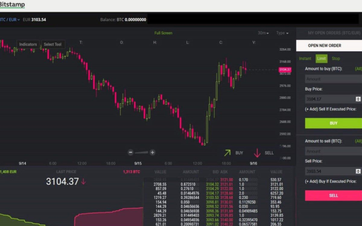 Graphs on BitStamp website