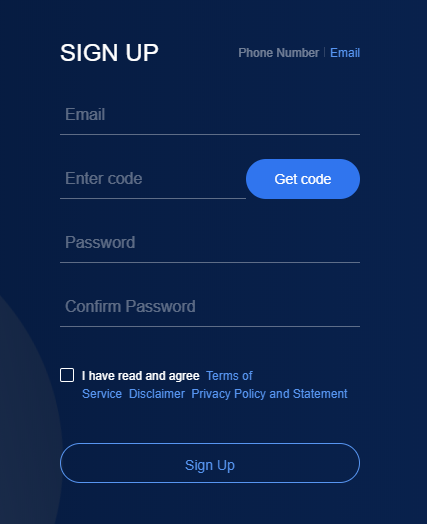 sign up