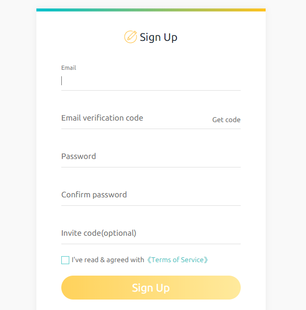 sign_Up form