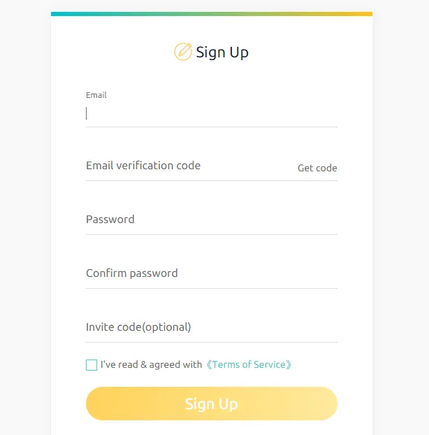 sign_Up form