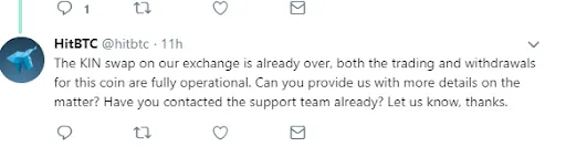 HitBTC responds