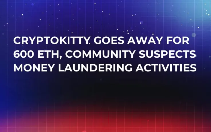 CryptoKitty Goes Away For 600 ETH, Community Suspects Money Laundering Activities