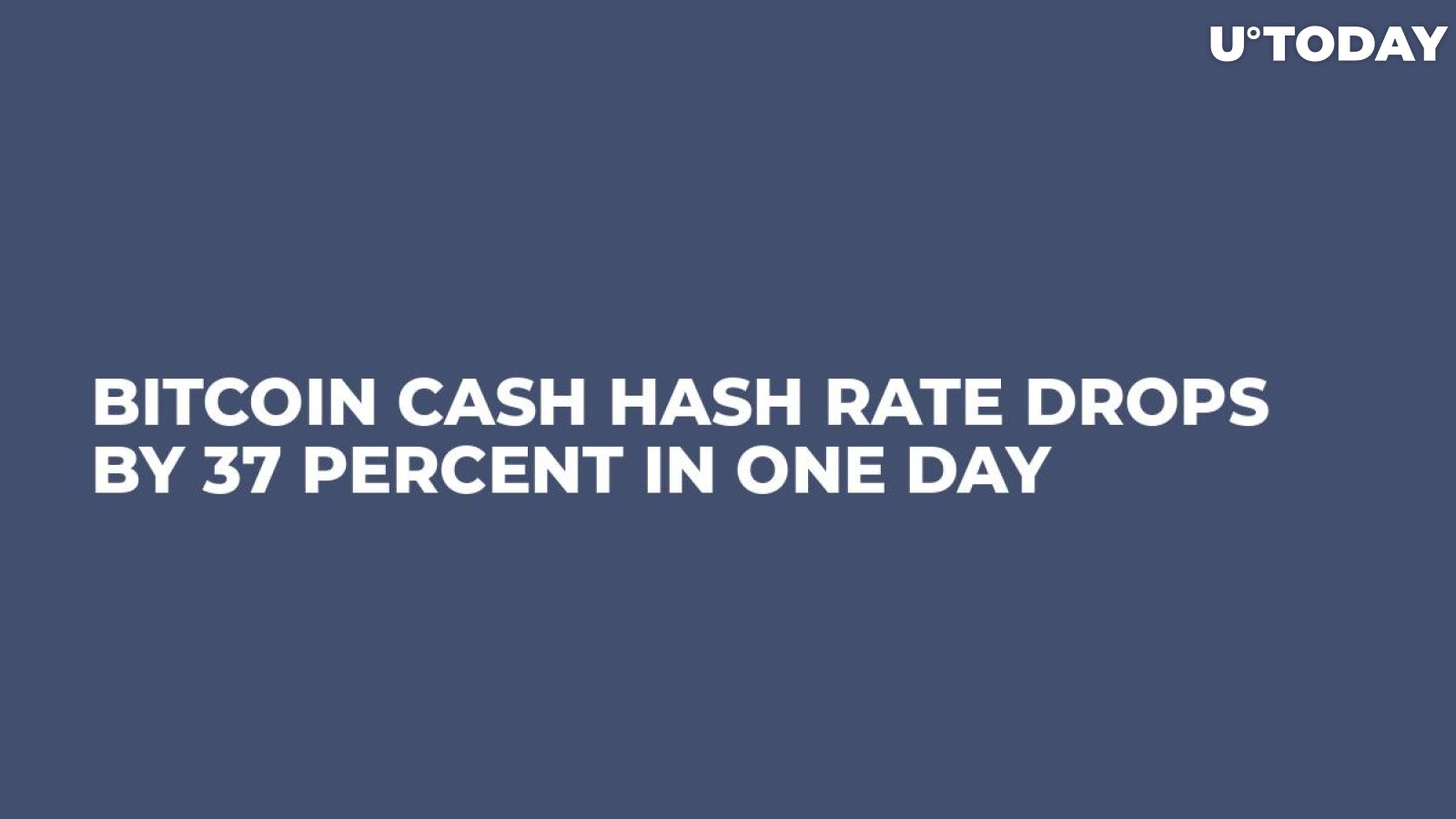 Bitcoin Cash Hash Rate Drops By 37 Percent in One Day