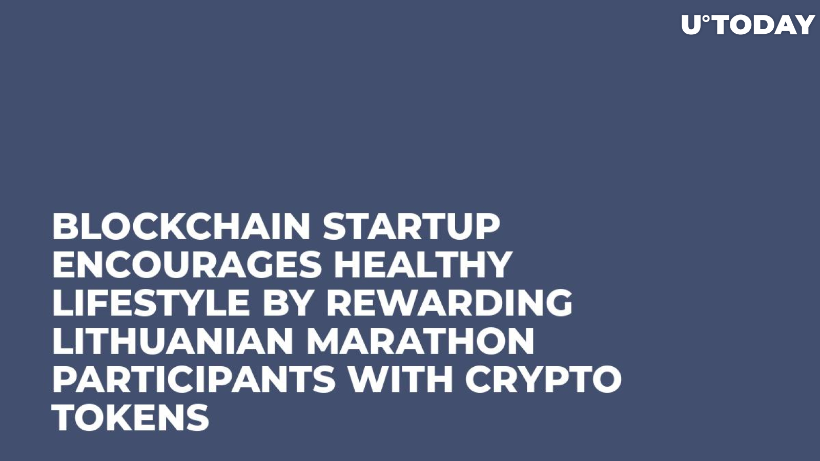 Blockchain Startup Encourages Healthy Lifestyle By Rewarding Lithuanian Marathon Participants With Crypto Tokens 