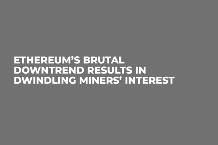 Ethereum’s Brutal Downtrend Results in Dwindling Miners’ Interest