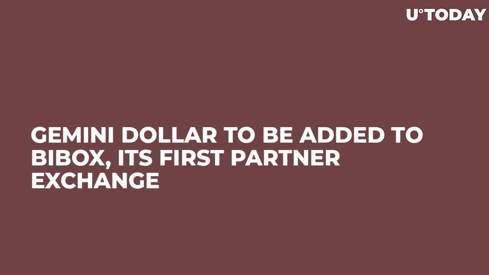 Gemini Dollar to Be Added to Bibox, Its First Partner Exchange